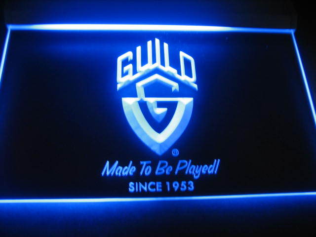 Guild Guitar Beer Bar Pub Store Light Sign Neon